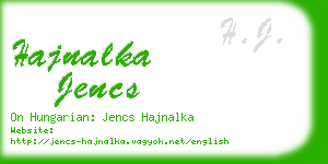hajnalka jencs business card